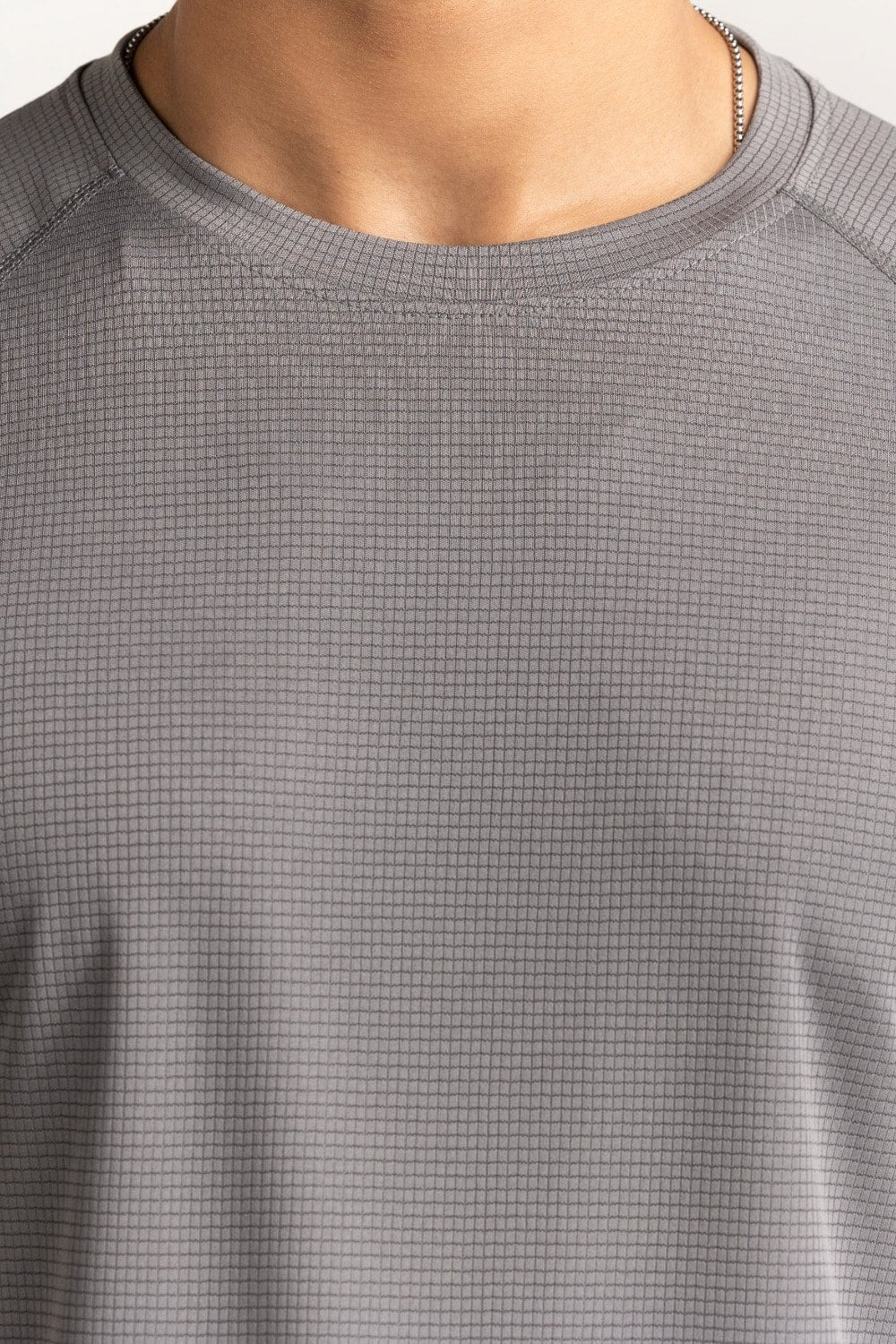 Grey Textured Tee - Image 3