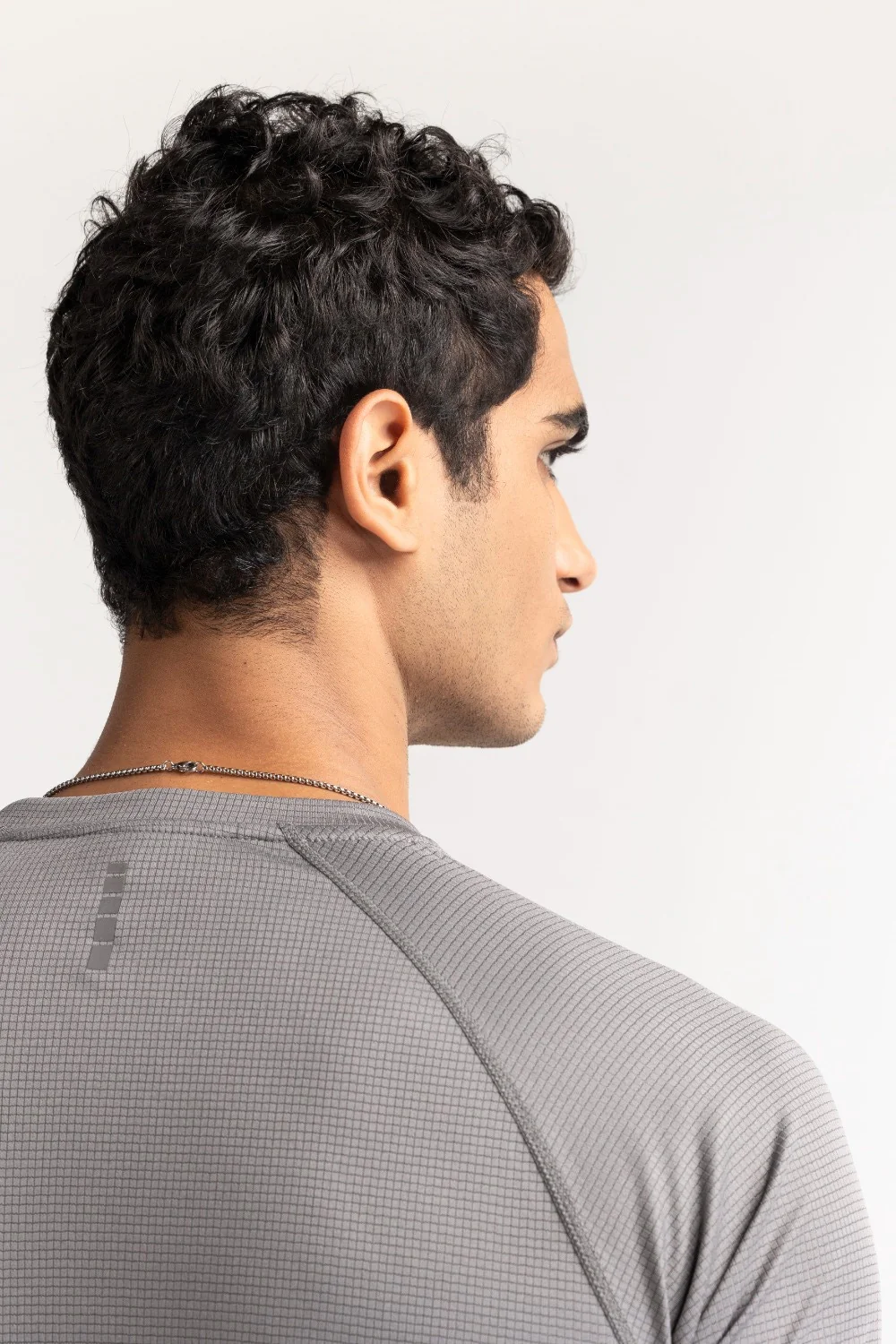Grey Textured Tee - Image 4