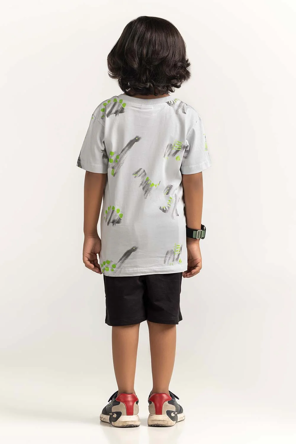 Grey Toddler Boy Knit Printed Tee - Image 4