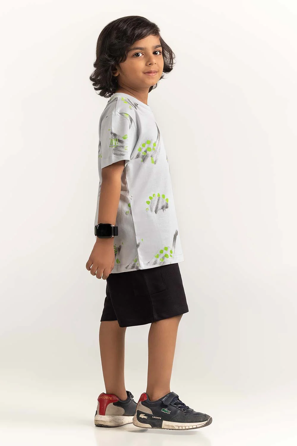 Grey Toddler Boy Knit Printed Tee - Image 5