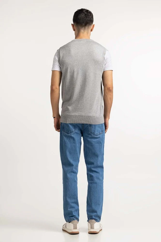 Heather Grey Fashion Sweater - Image 3