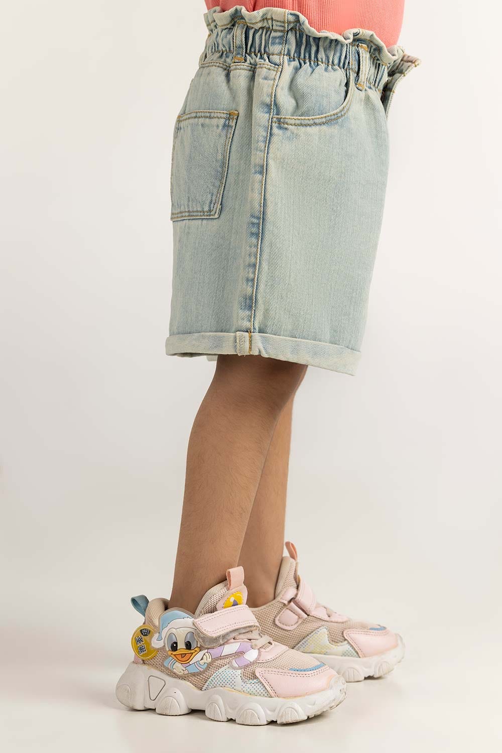 Ice Blue Toddler Girl Denim Short - Image 2