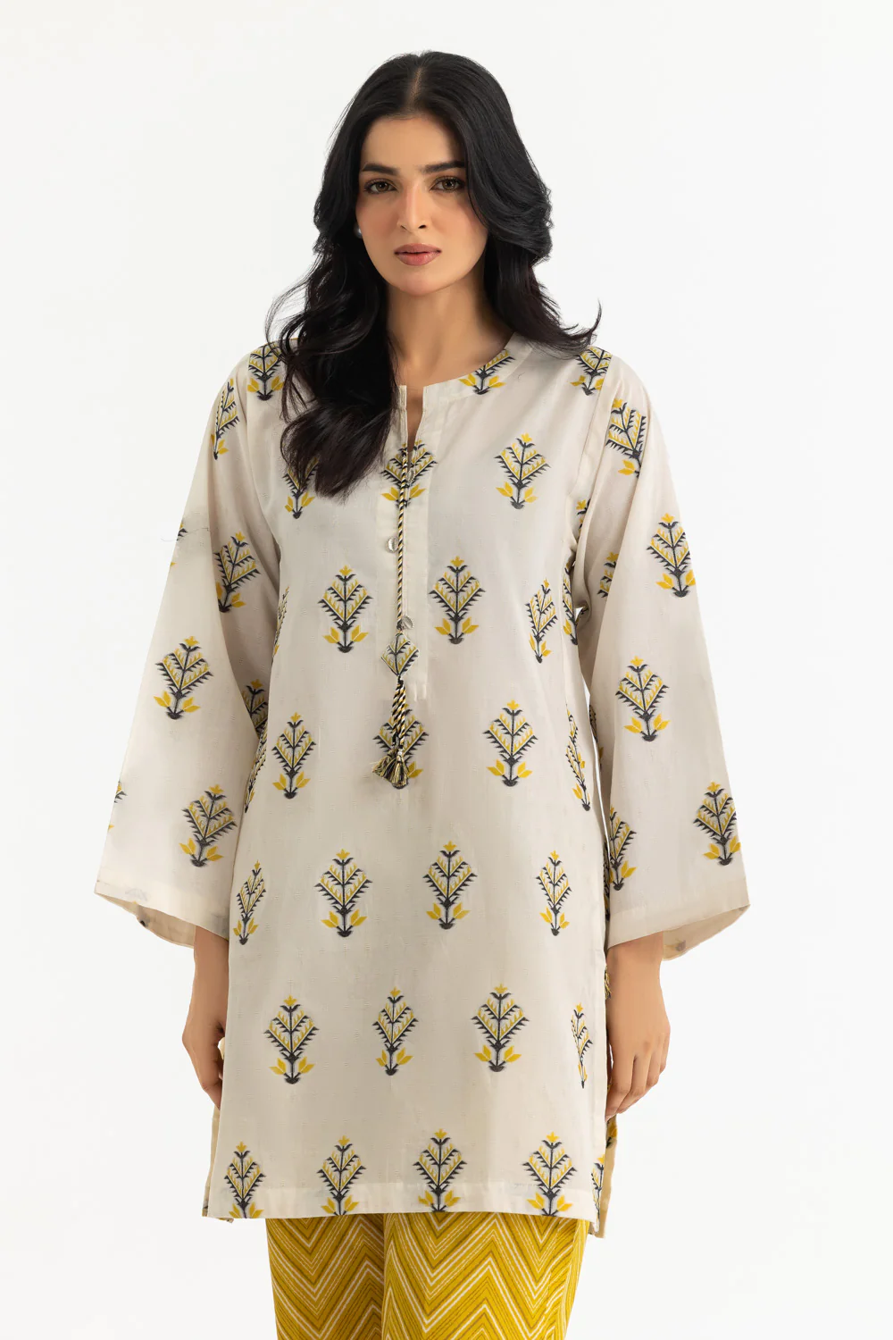 Jacquard Dyed Shirt And Cambric Trouser - Image 3
