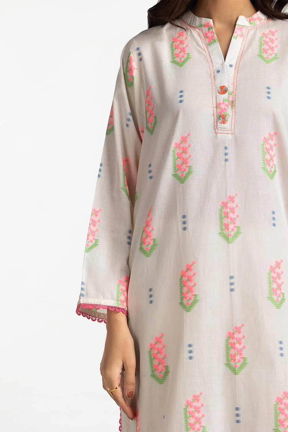 Jacquard Embellished Shirt And Shalwar - Image 5