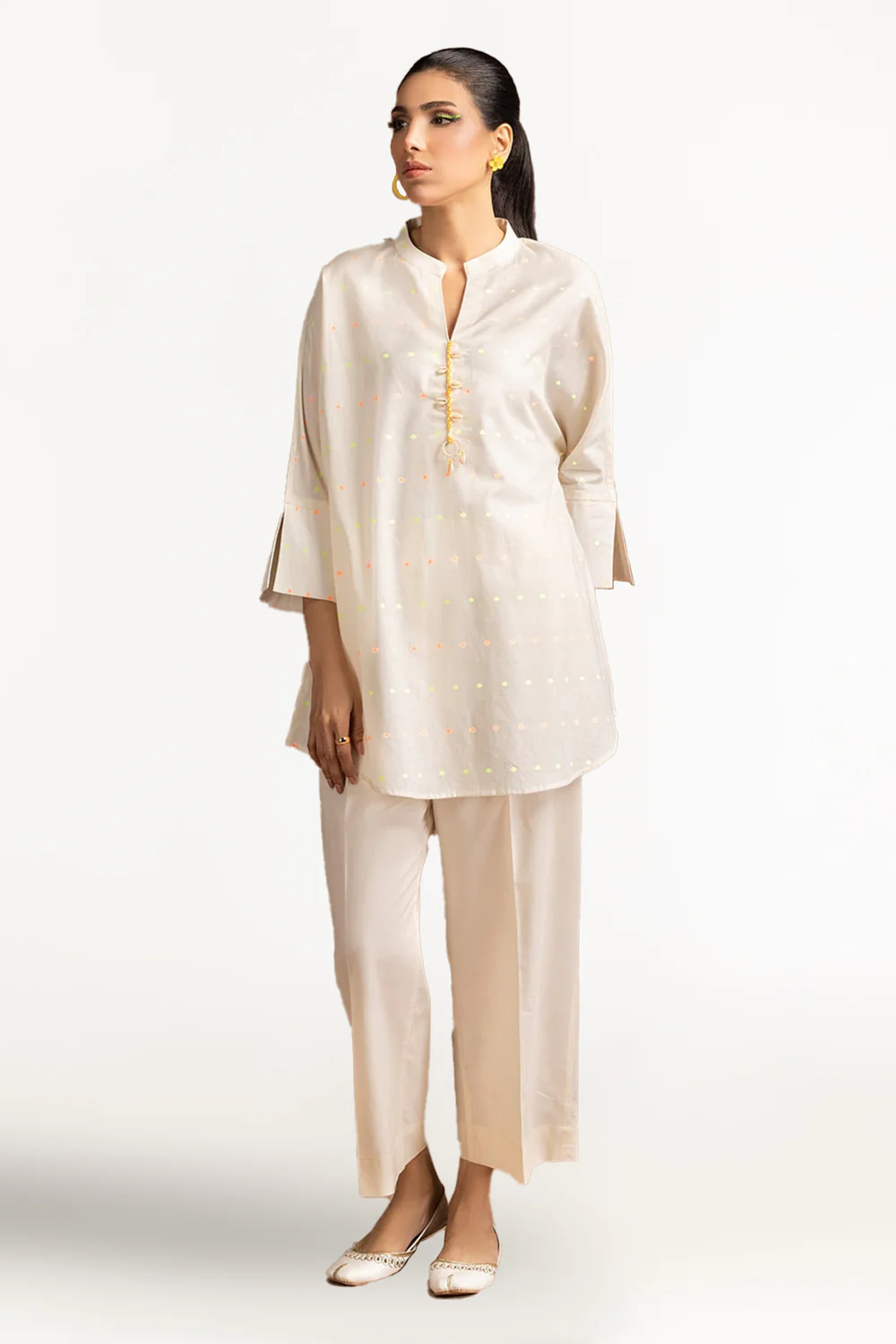Jacquard Embellished Tunic