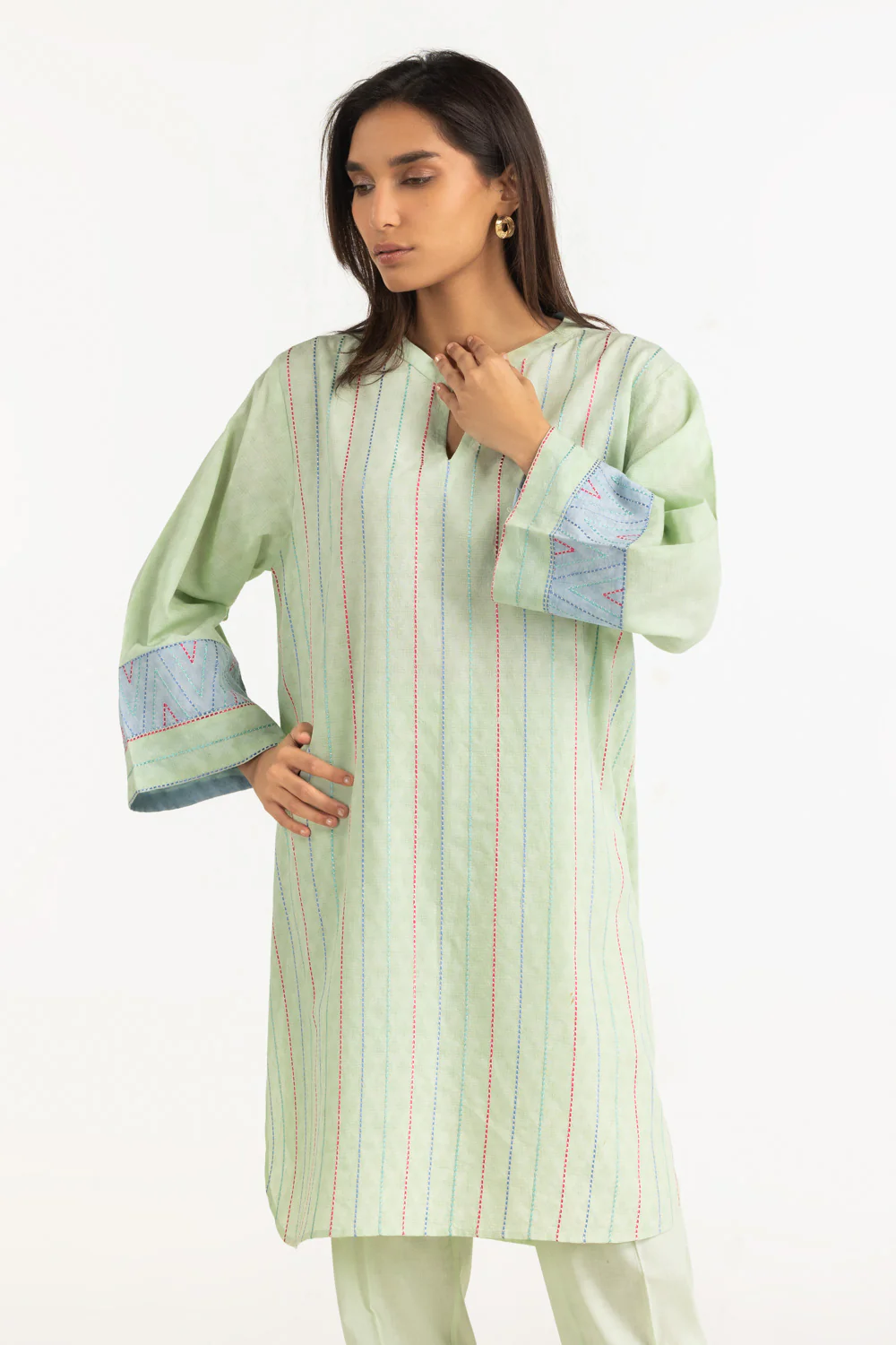 Jacquard Embroidered Co-Ord Set - Image 6
