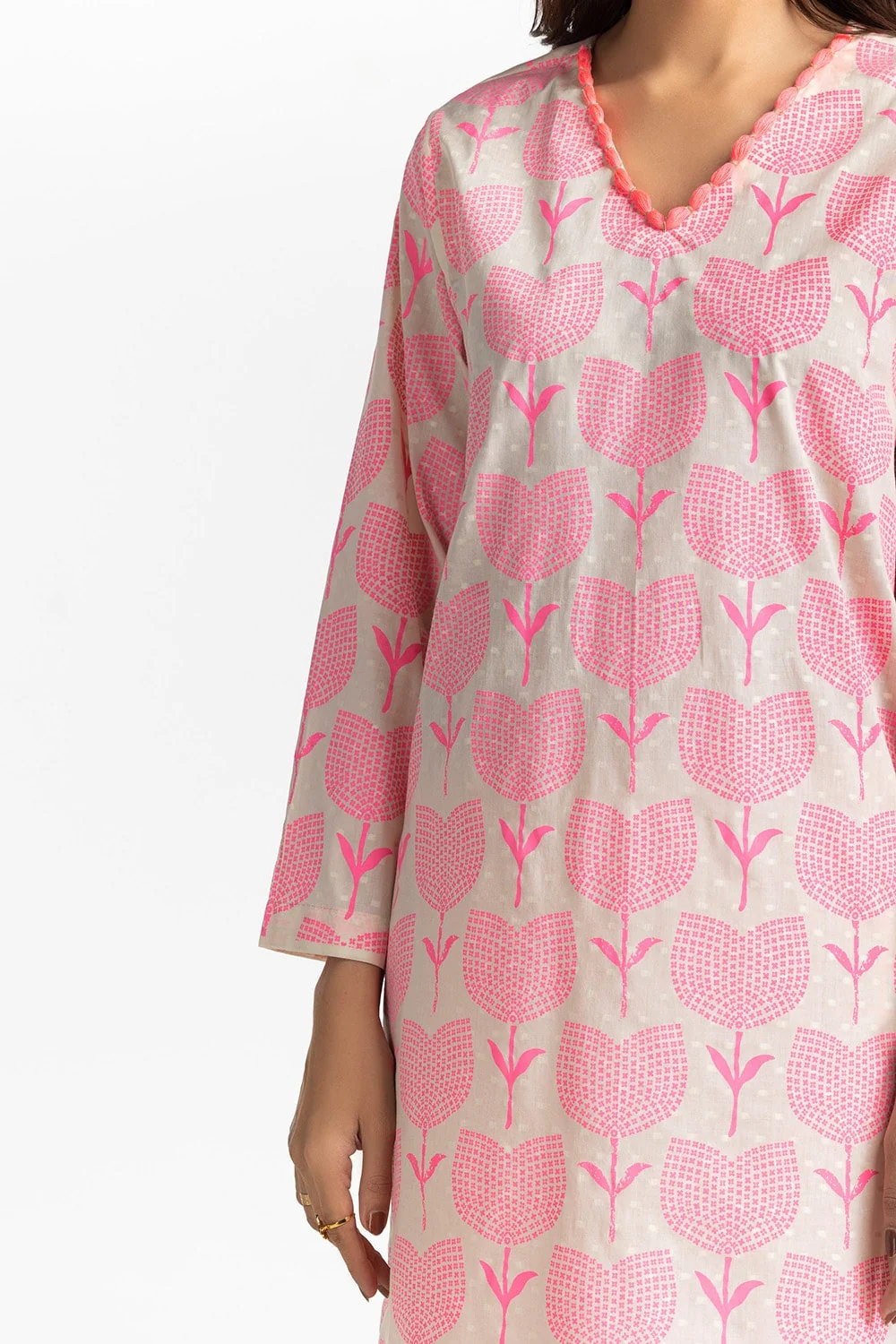Jacquard Printed Shirt And Lawn Lacquer Printed Trouser IUSTTS-303 - Image 3