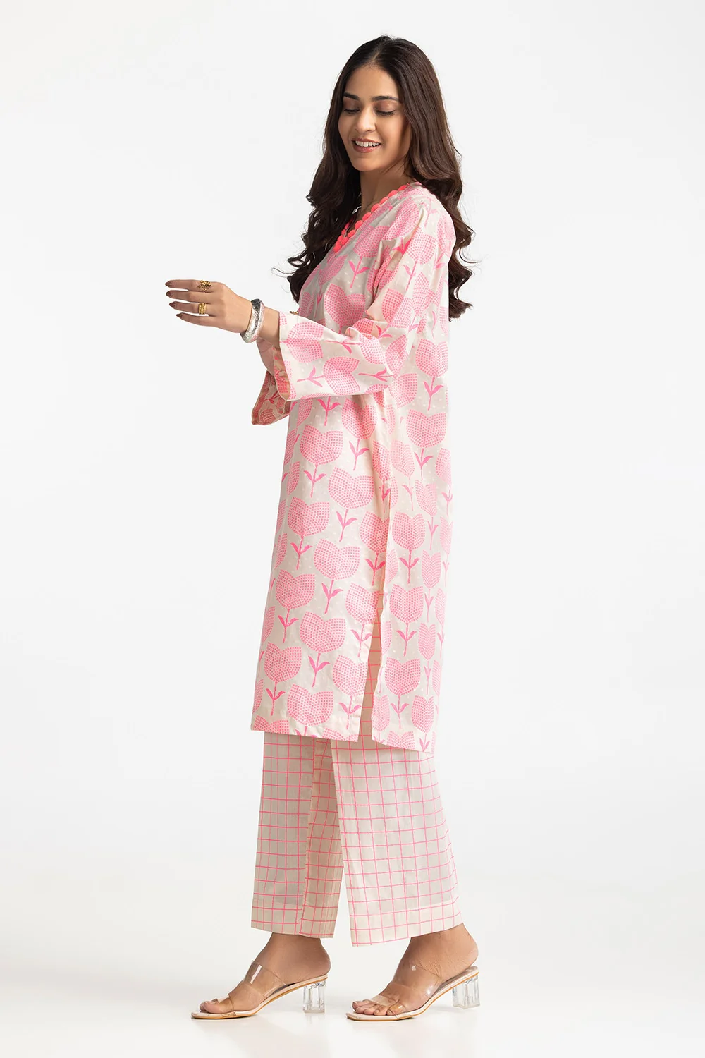 Jacquard Printed Shirt And Lawn Lacquer Printed Trouser IUSTTS-303 - Image 4