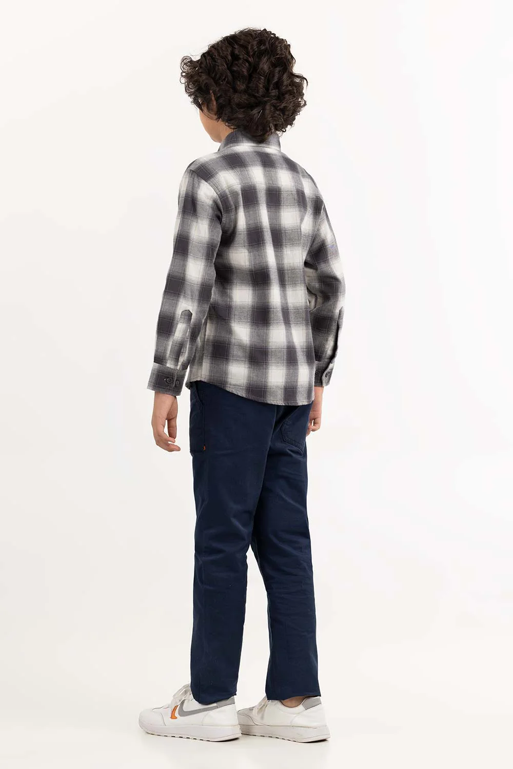 Junior Boy Black And White Casual Shirt - Image 6