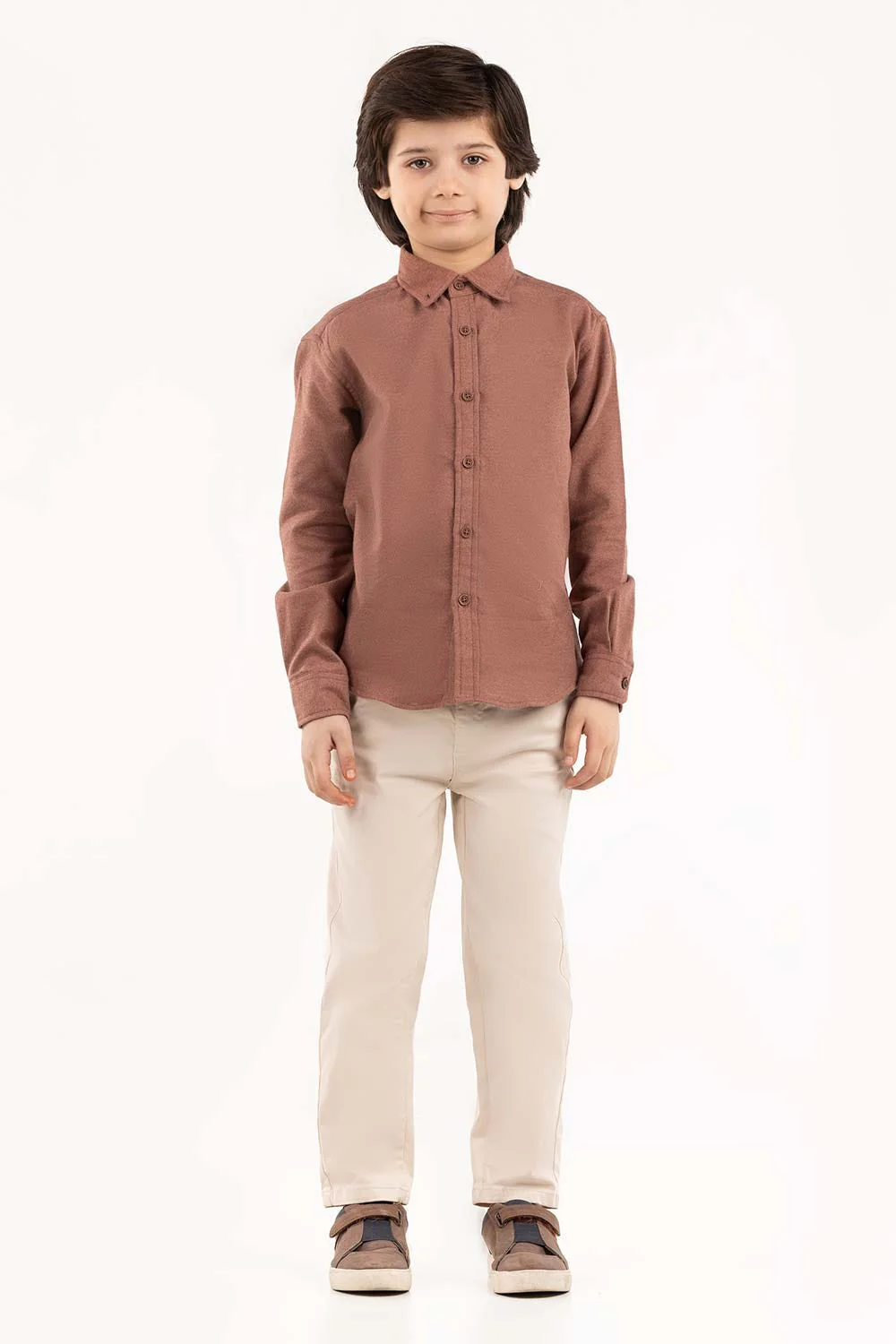 Junior Boy Brown Casual Shirt - Image 4