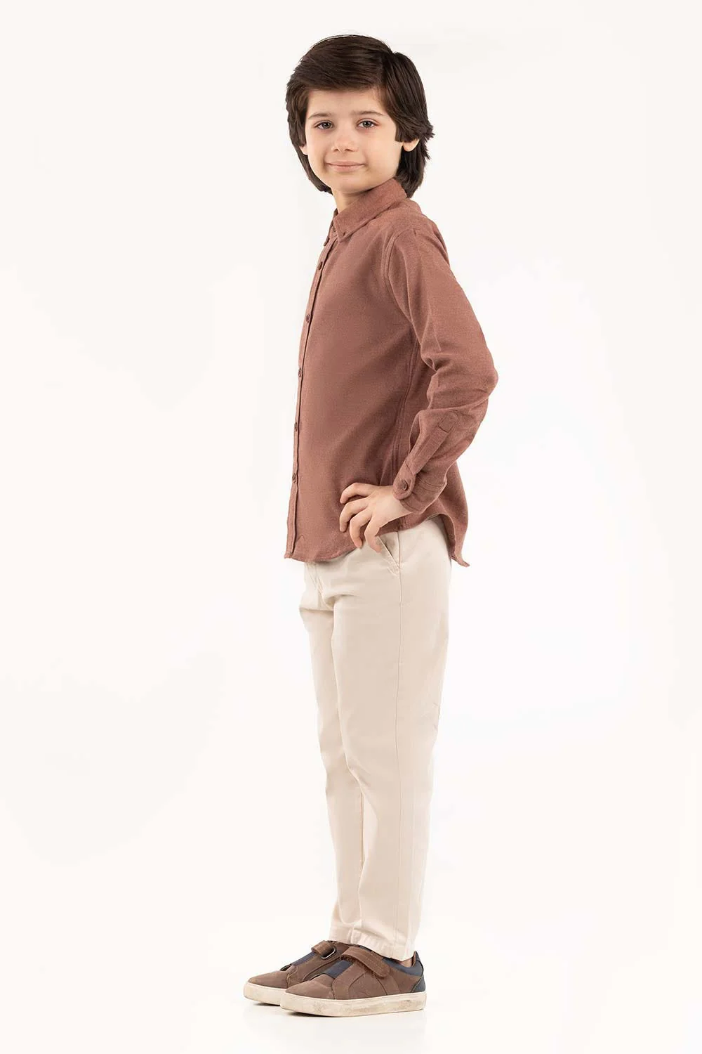 Junior Boy Brown Casual Shirt - Image 5