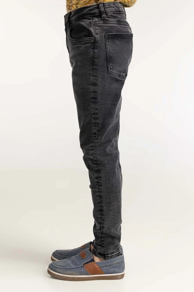 Junior Boy Charcoal Denim Jeans - Image 3