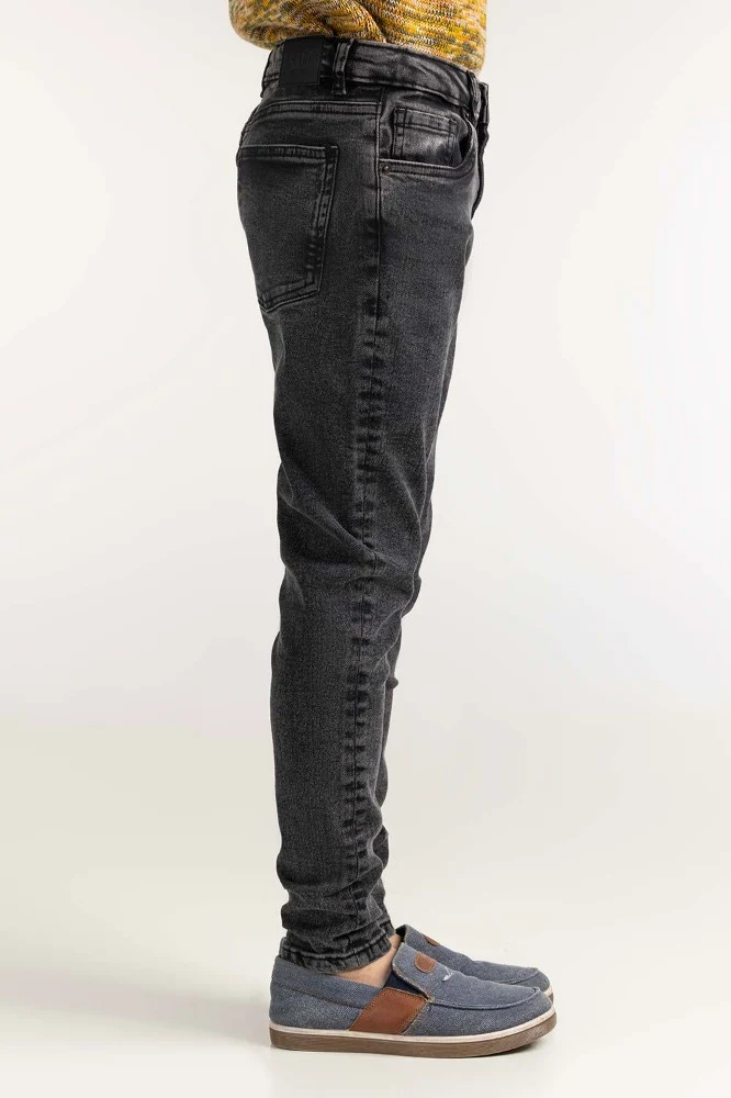 Junior Boy Charcoal Denim Jeans - Image 4
