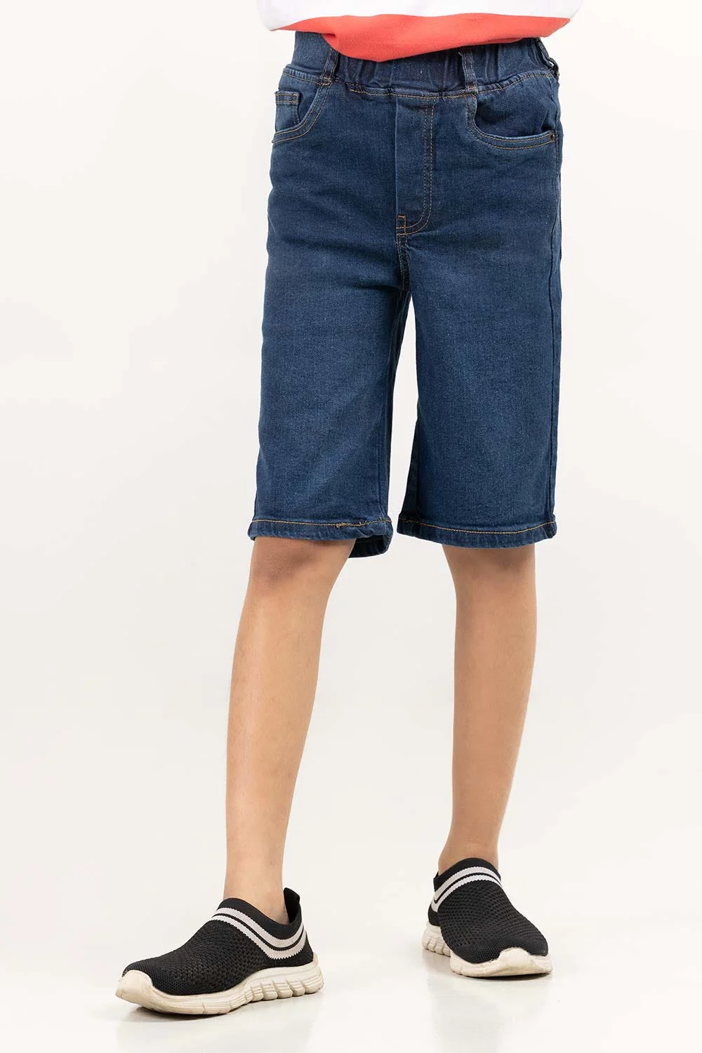 Junior Boy Dark Wash Basic Denim Shorts JBDB-2210005 A - Image 3