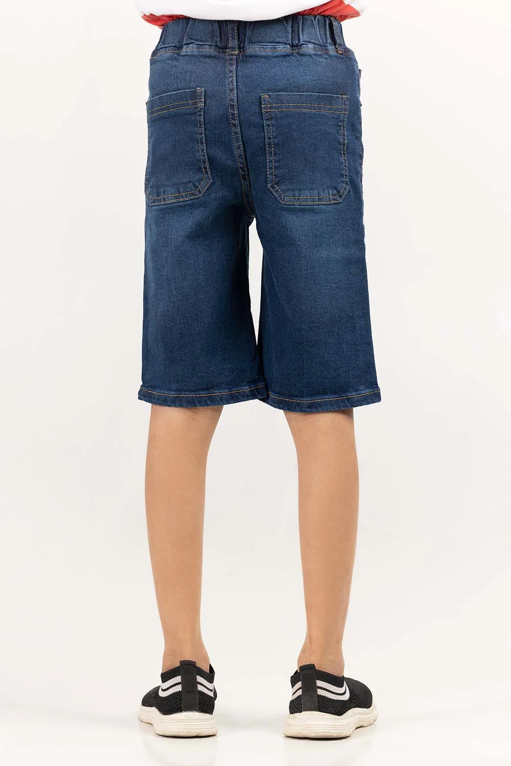 Junior Boy Dark Wash Basic Denim Shorts JBDB-2210005 A - Image 4