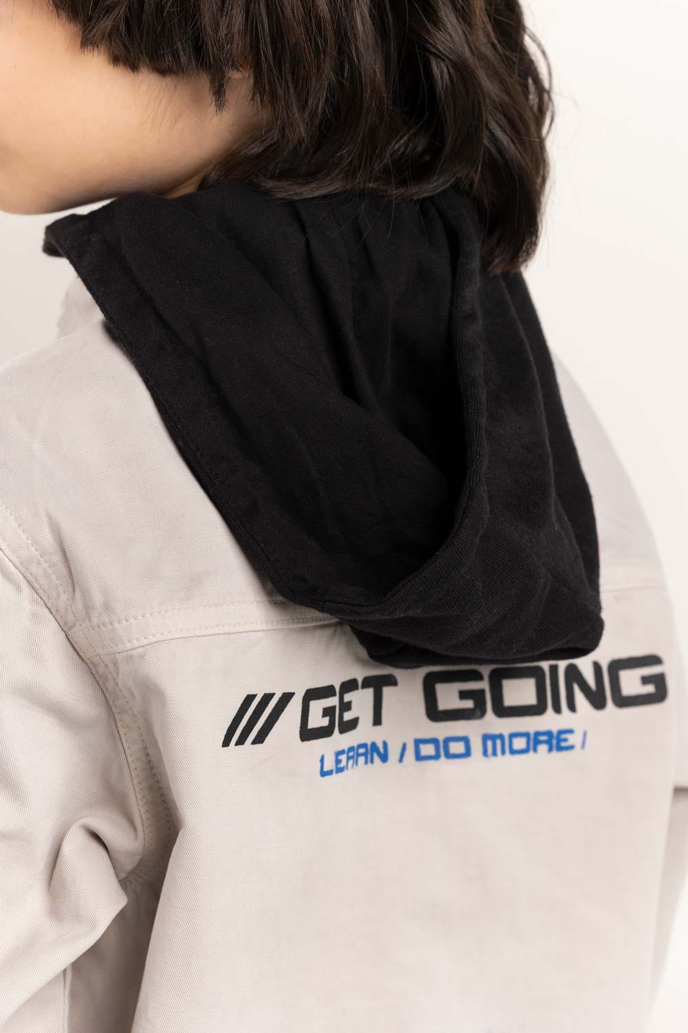 Junior Boy Grey Overshirt With Removable Hood - Image 6