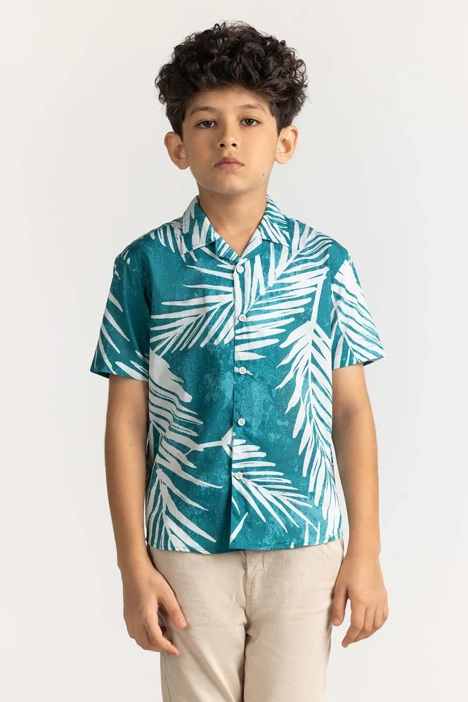 Junior Boy Multi Printed Casual Shirt