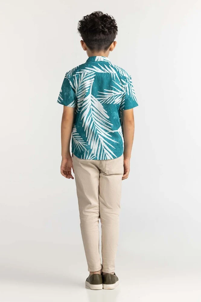 Junior Boy Multi Printed Casual Shirt - Image 3