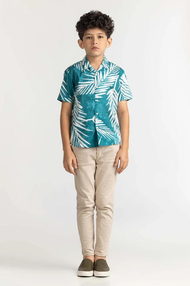 Junior Boy Multi Printed Casual Shirt - Image 5