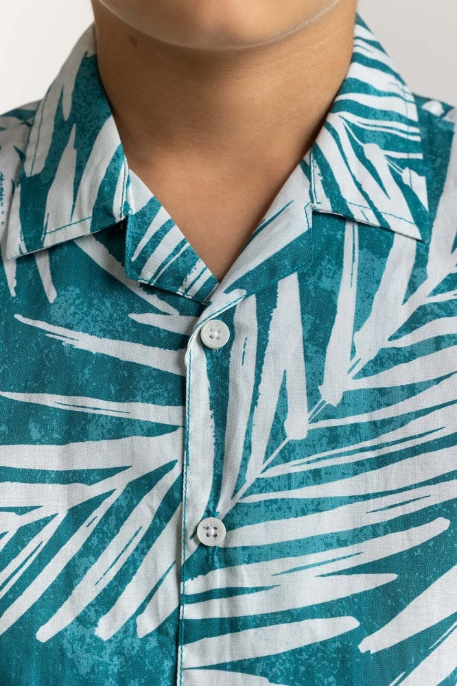 Junior Boy Multi Printed Casual Shirt - Image 6