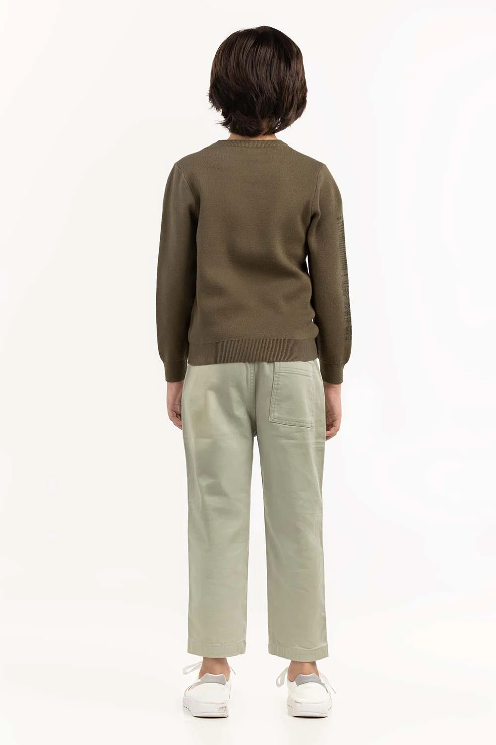 Junior Boy Olive Green Sweater 224 - Image 5