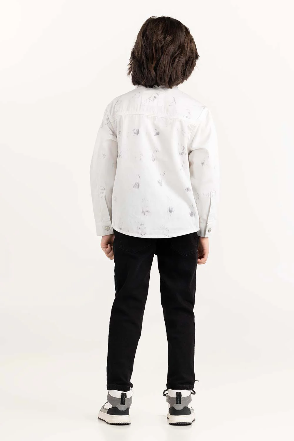 Junior Boy White Button Down Shirt - Image 4