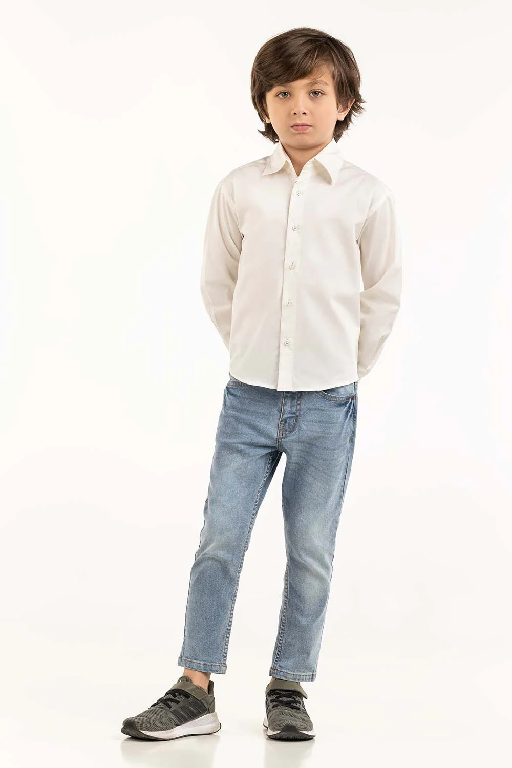 Junior Boy White Casual Shirt - Image 4