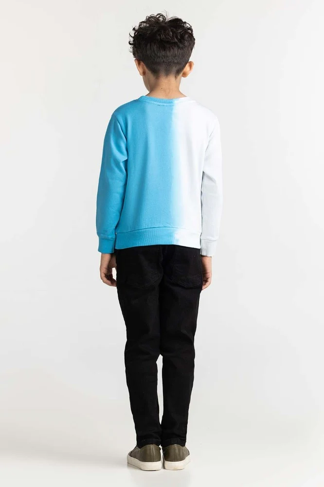 Junior Boy White Printed Sweatshirt - Image 3