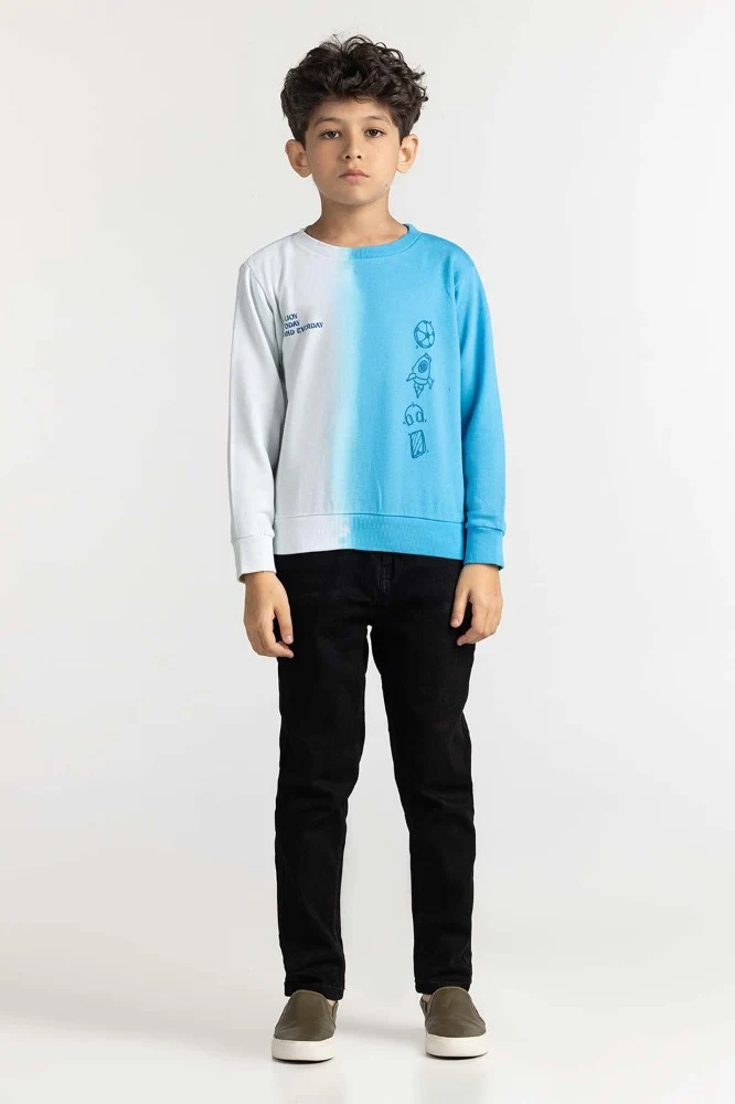 Junior Boy White Printed Sweatshirt - Image 6
