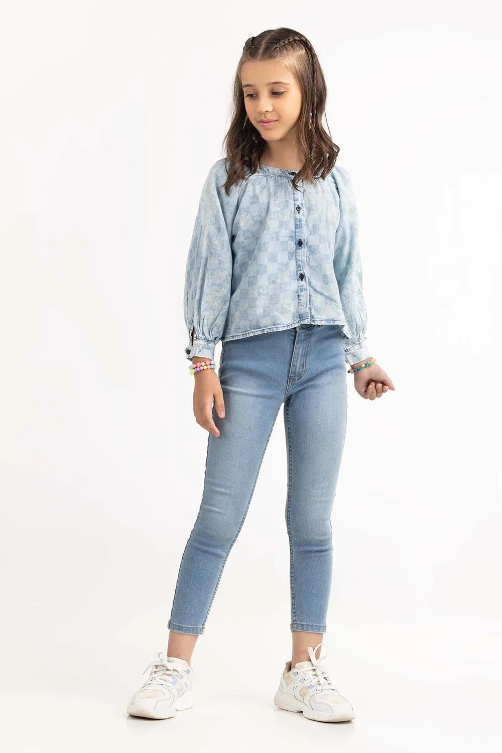Junior Girl Blue Blouse JGWD-2210028 - Image 4