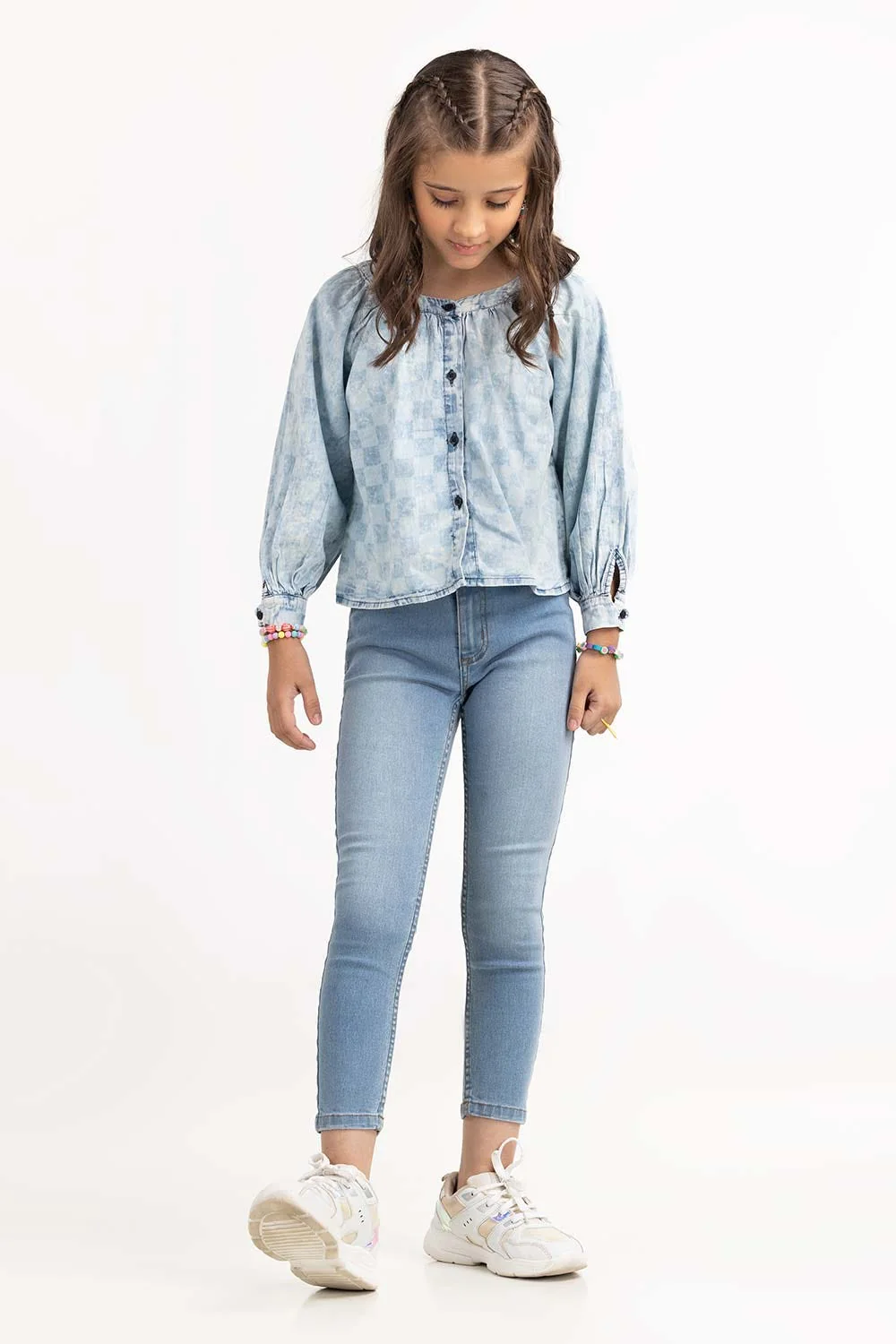 Junior Girl Blue Blouse JGWD-2210028 - Image 5
