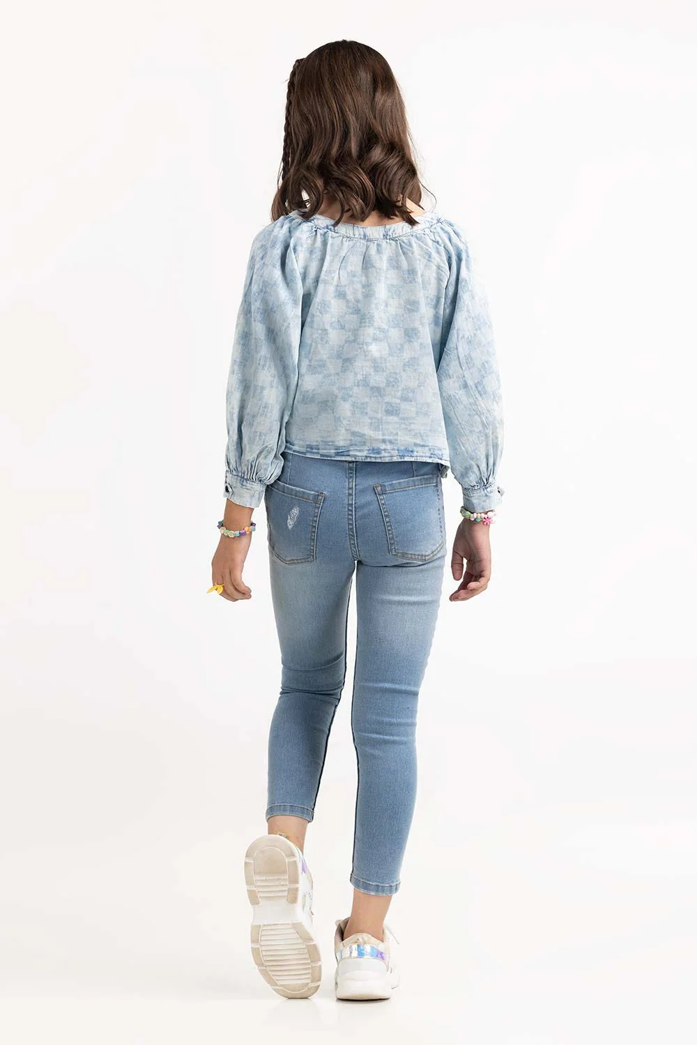Junior Girl Blue Blouse JGWD-2210028 - Image 6