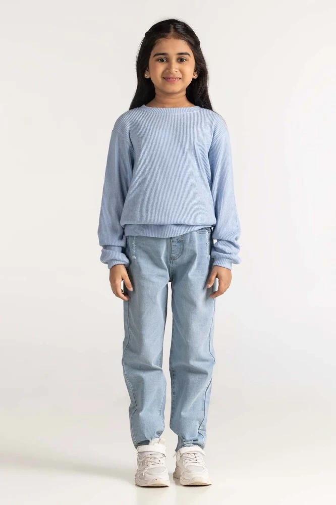 Junior Girl Ice Blue Sweatshirt - Image 4