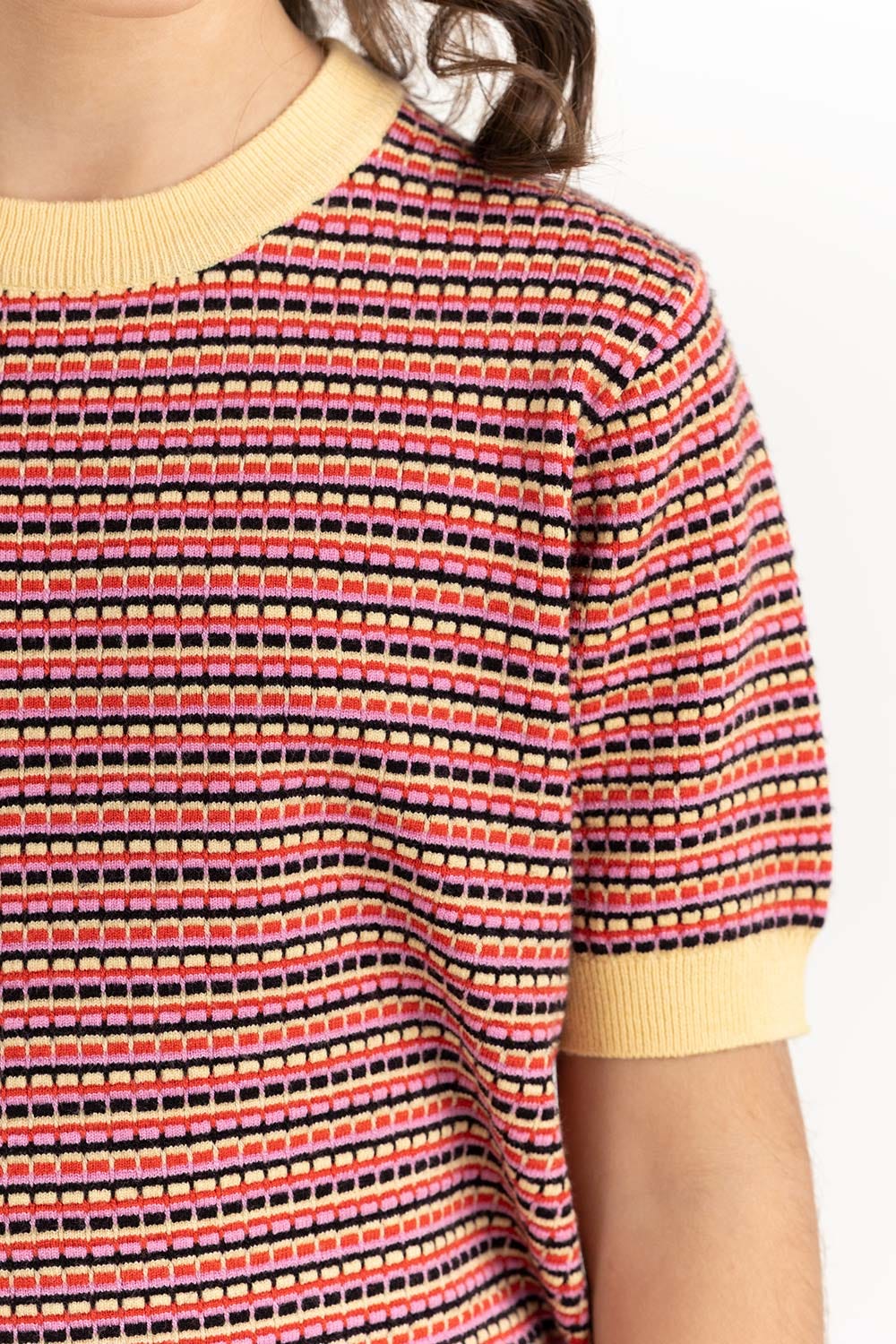 Junior Girl Multi Jacquard Knit Sweater - Image 4