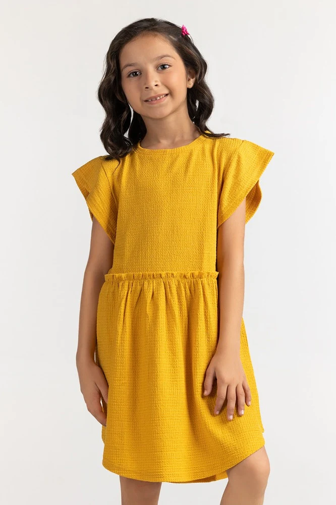 Junior Girl Mustard Basic Tee