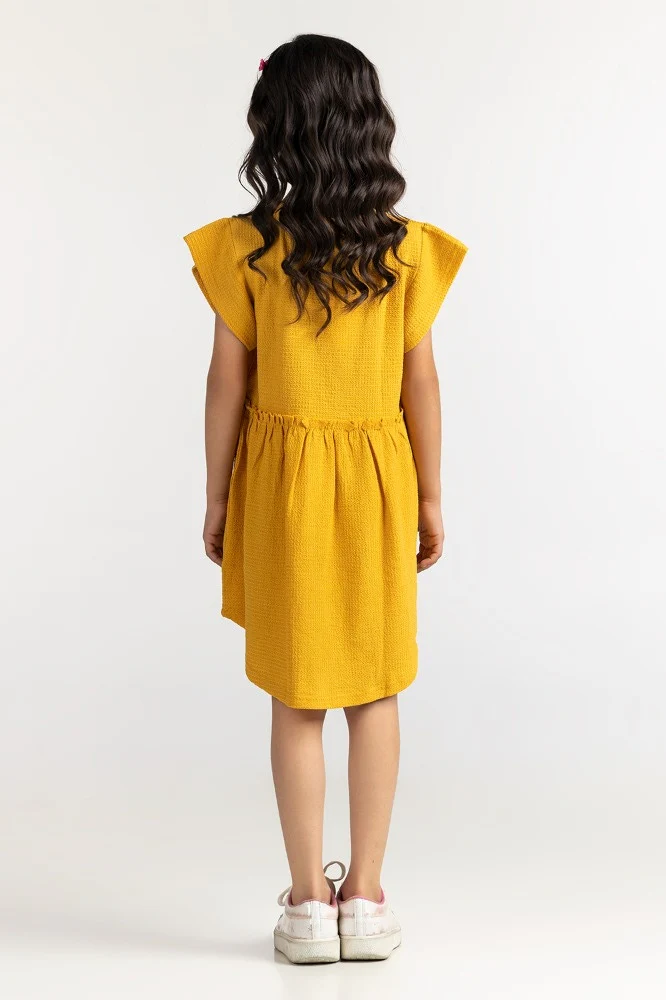 Junior Girl Mustard Basic Tee - Image 3