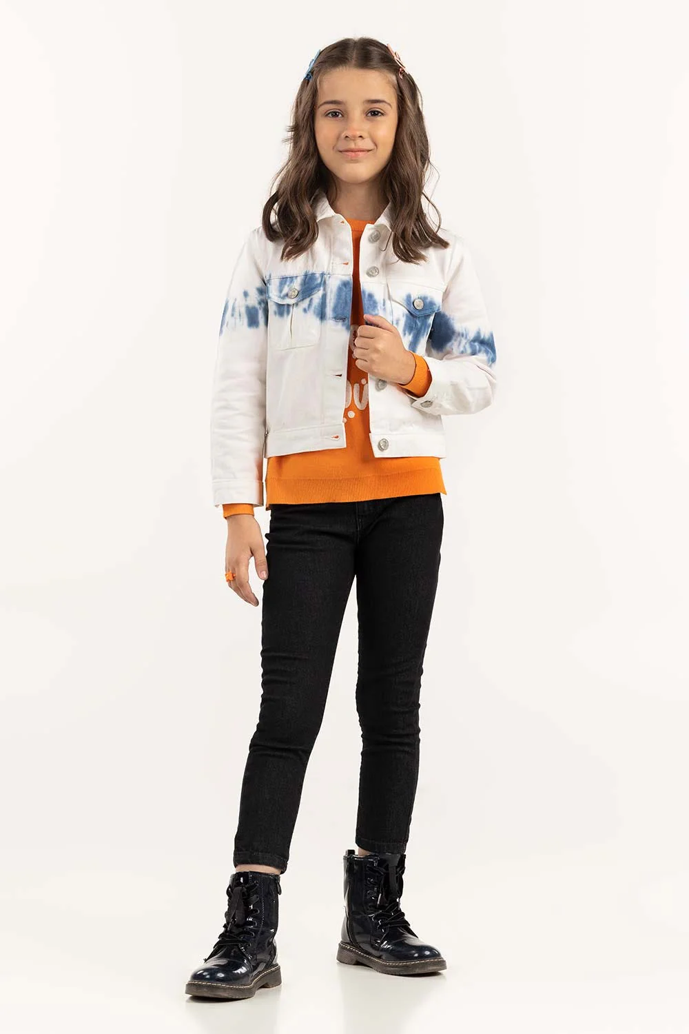 Junior Girl Non Denim Tie Dye Jacket