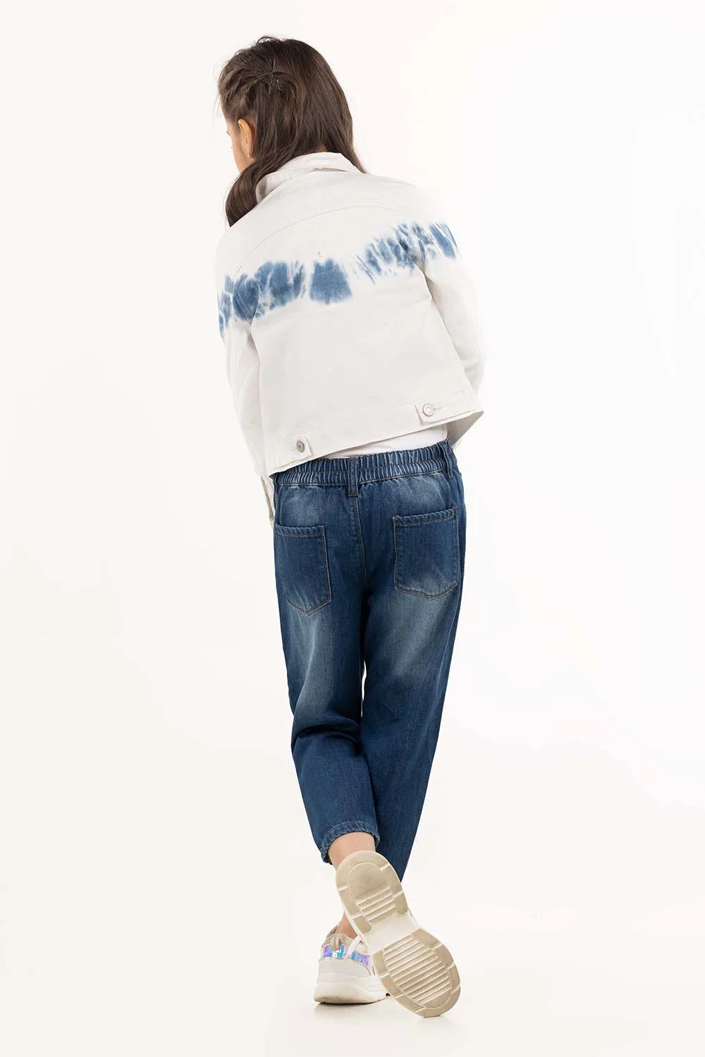 Junior Girl Non Denim Tie Dye Jacket - Image 5