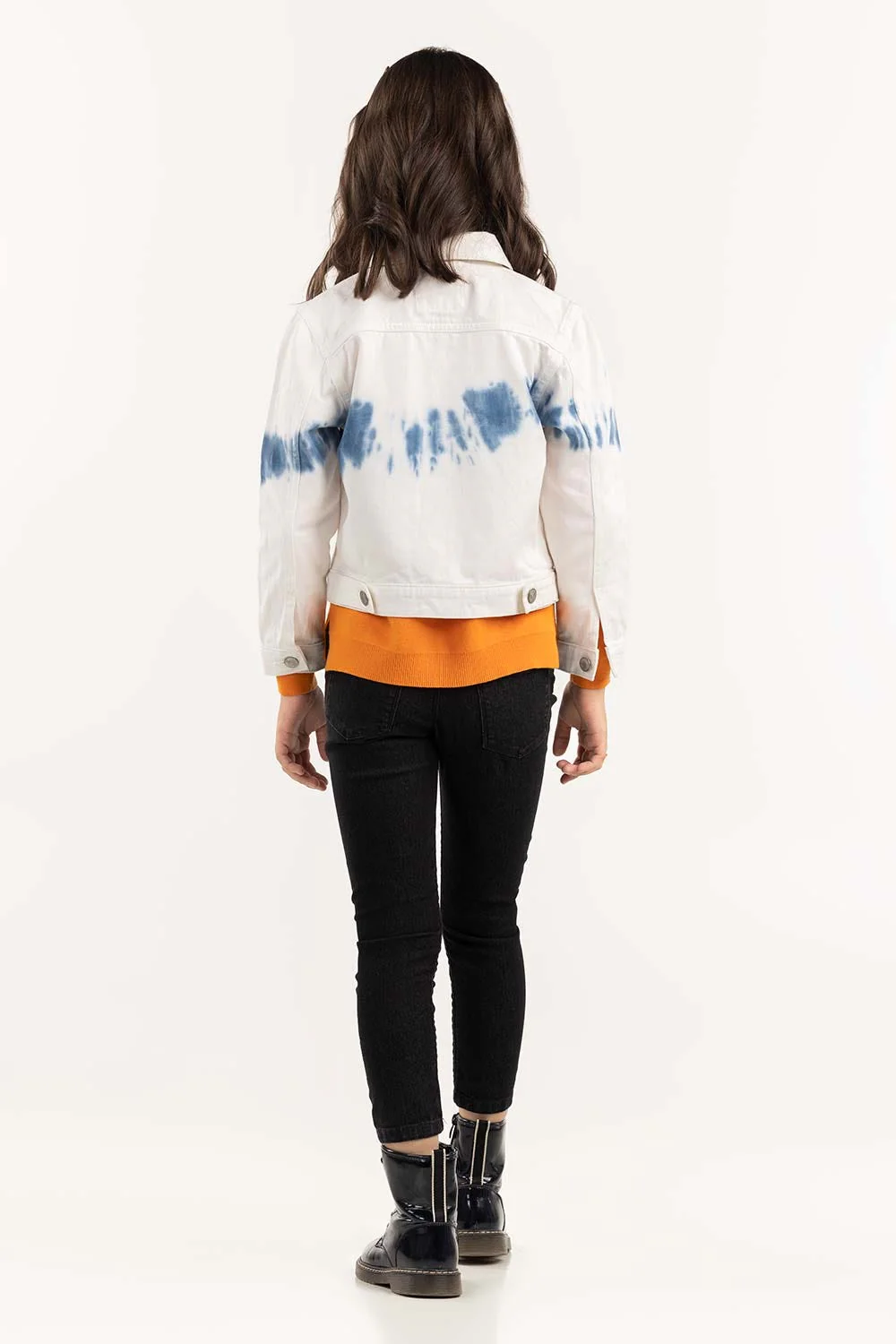 Junior Girl Non Denim Tie Dye Jacket - Image 6