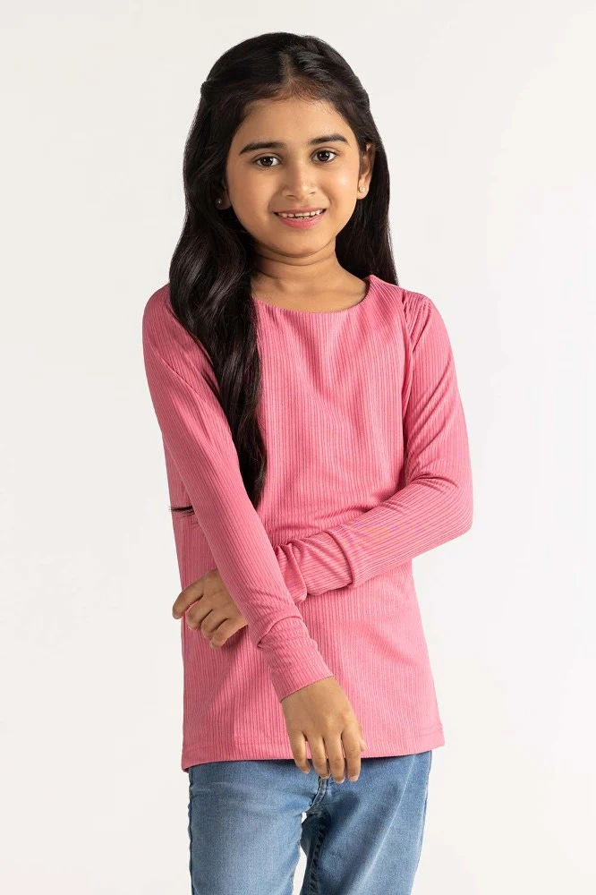 Junior Girl Pink Tee - Image 3