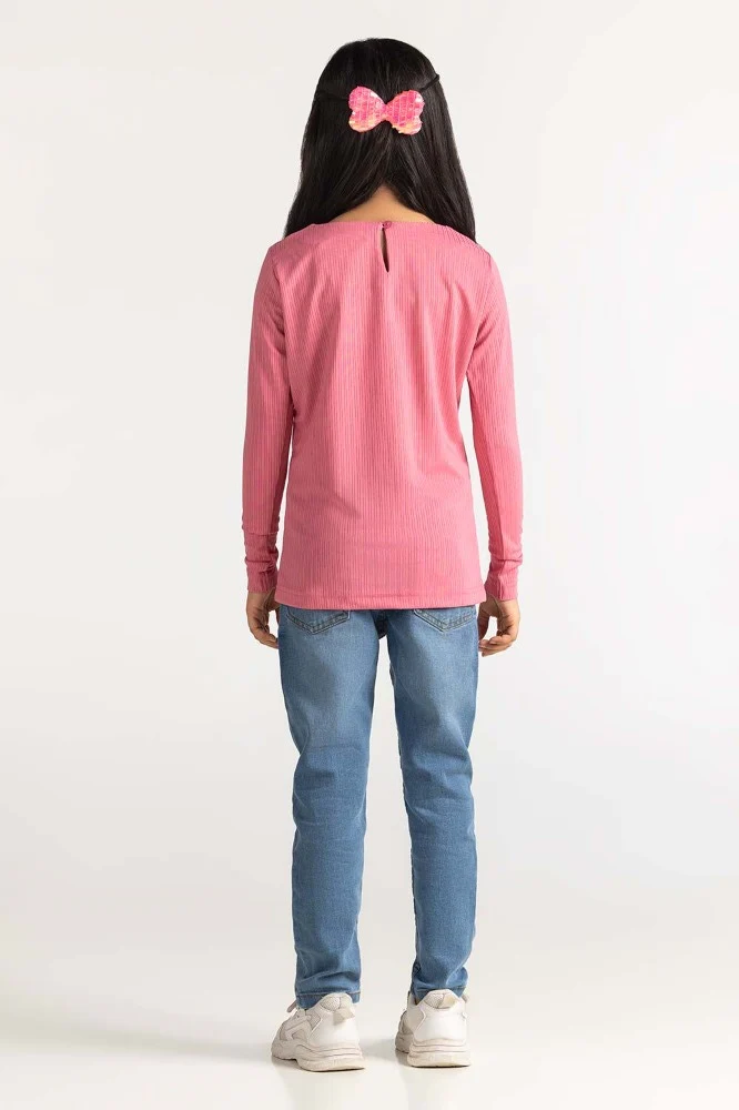 Junior Girl Pink Tee - Image 5