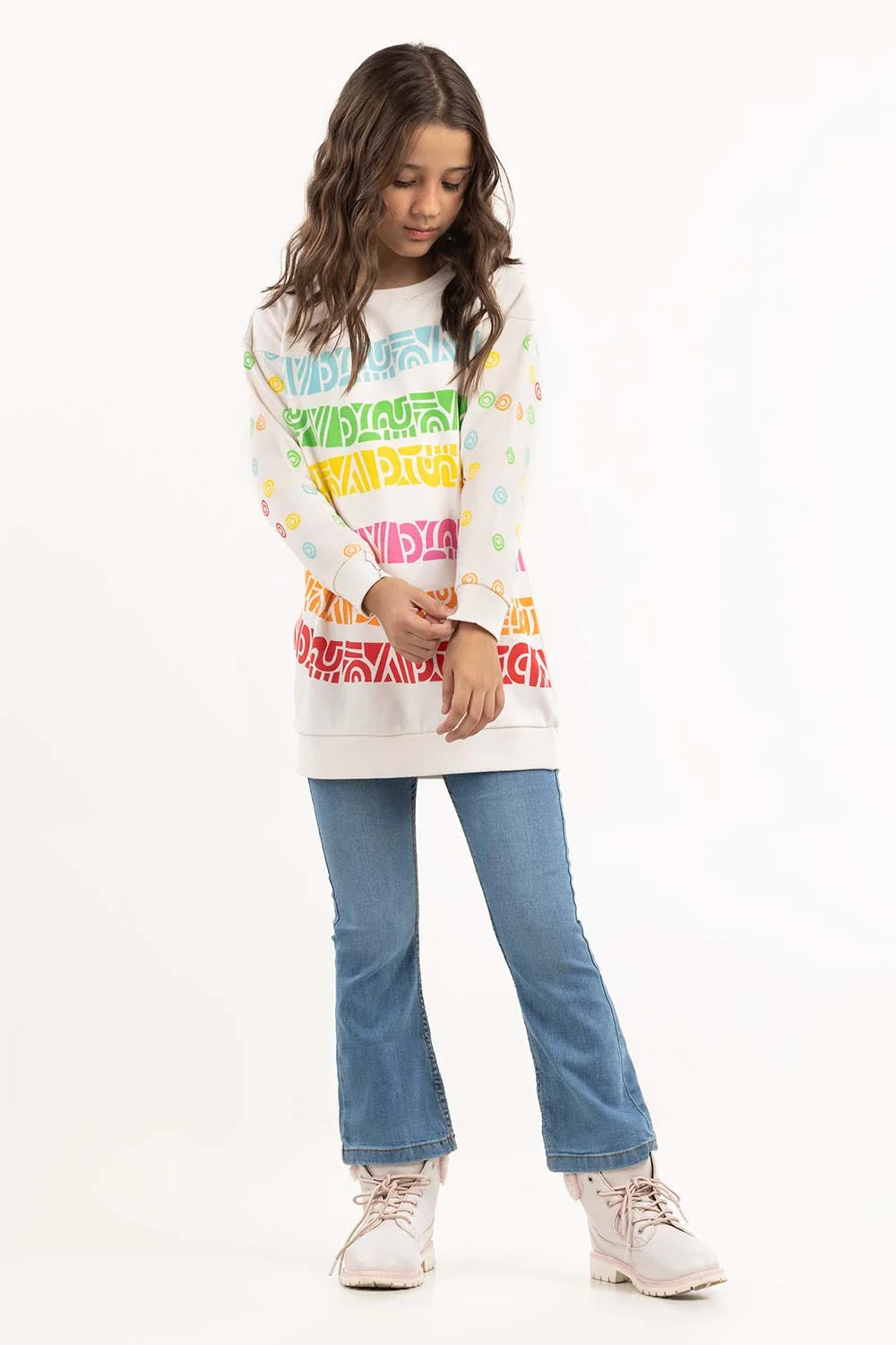 Junior Girl Tribal Colorful Sweatshirt - Image 5