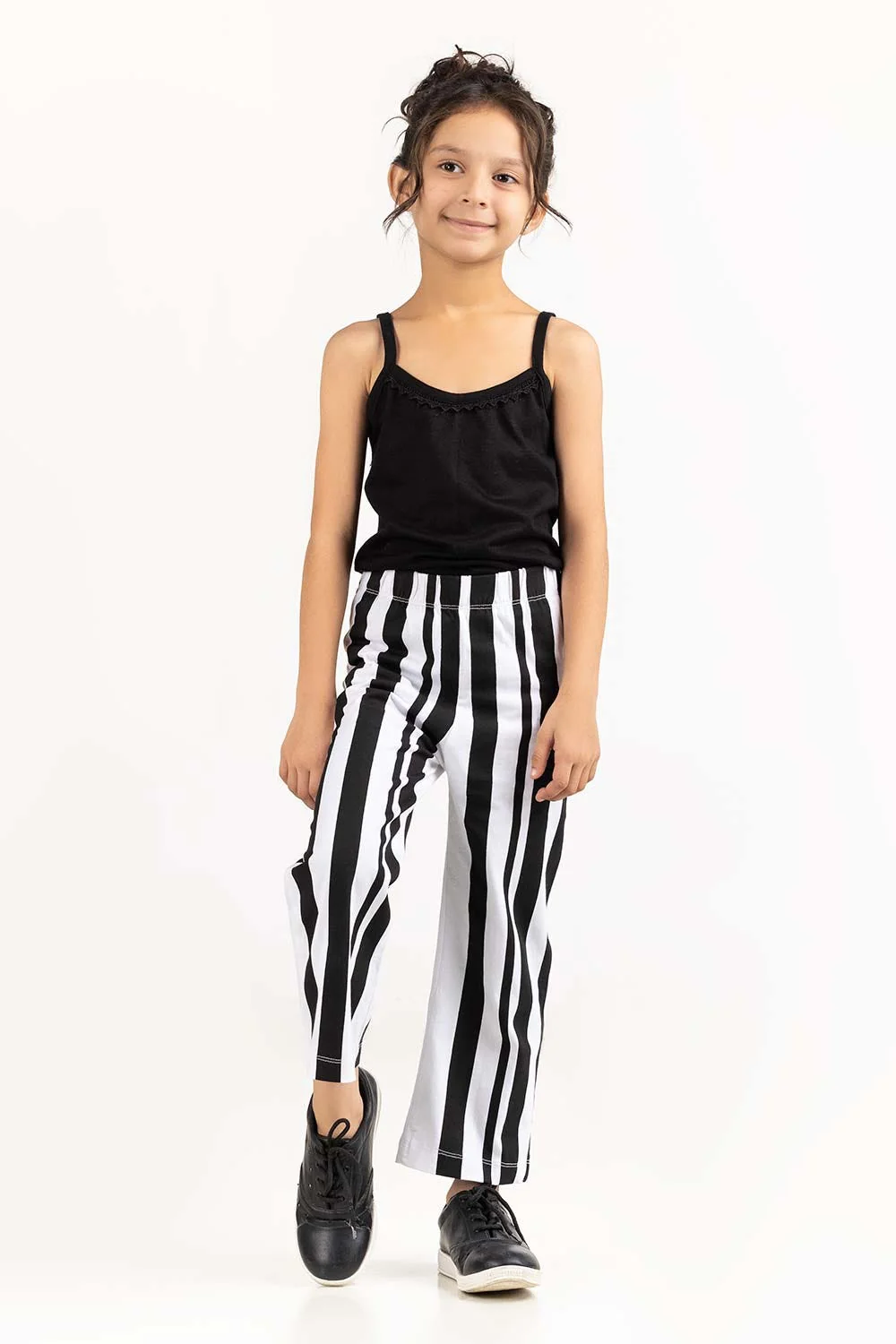 Junior Girl White And Black Trouser - Image 6