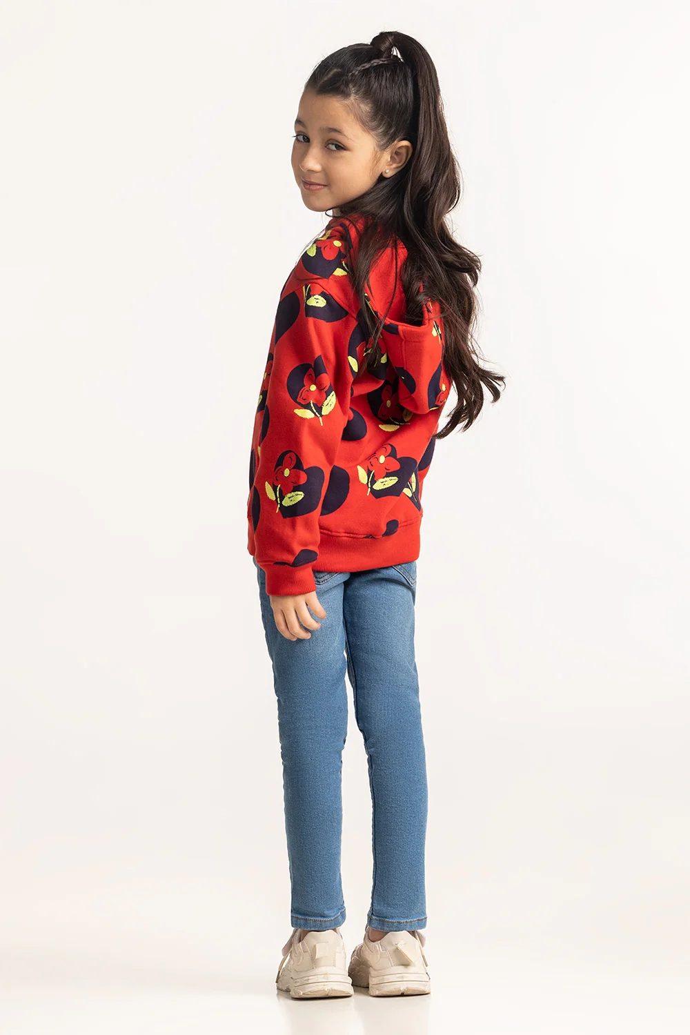Junior Girls Printed Sweatshirt - Image 4