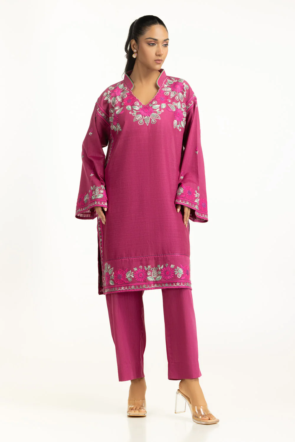 Karandi Embroidered Co-Ord Set - Image 3