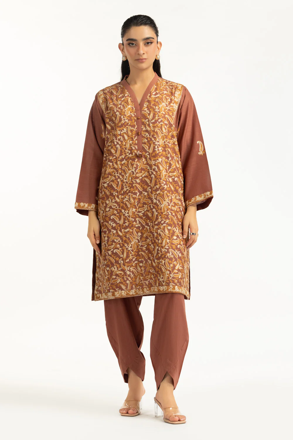 Karandi Embroidered Co-Ord Set