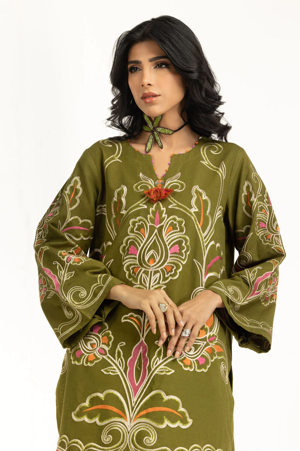 Karandi Embroidered Co-Ord Set - Image 5