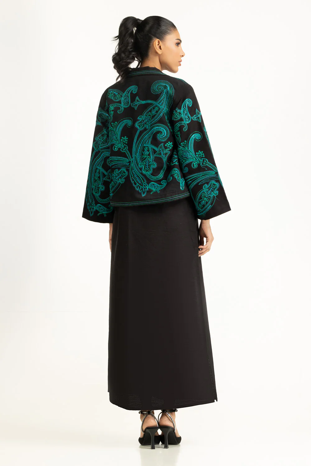Khaddar Embroidered Waistcoat - Image 4