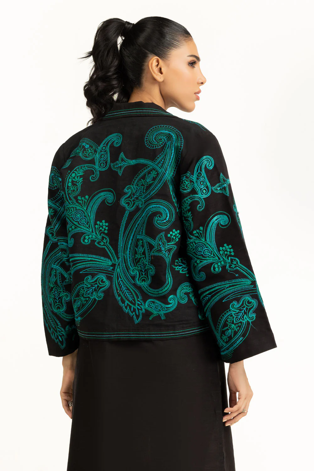Khaddar Embroidered Waistcoat - Image 7