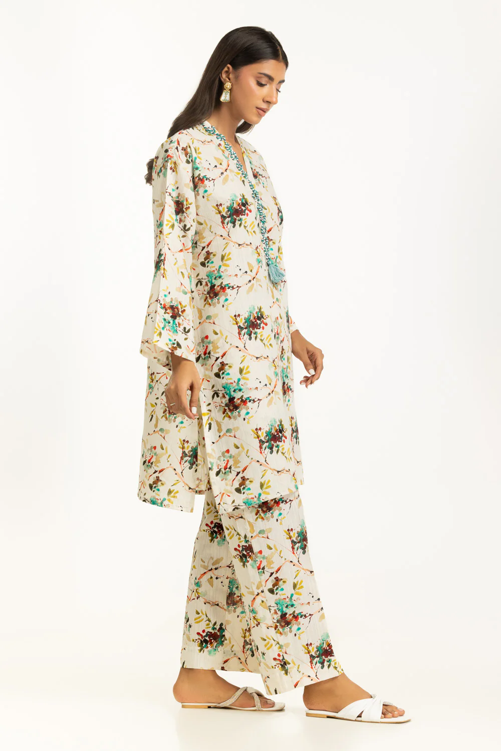 Khaddar Jacquard Slub Printed Co-Ord Set - Image 5
